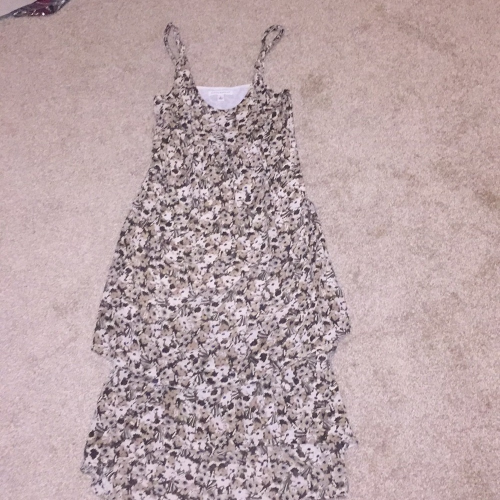 Banana Republic floral layered dress silk